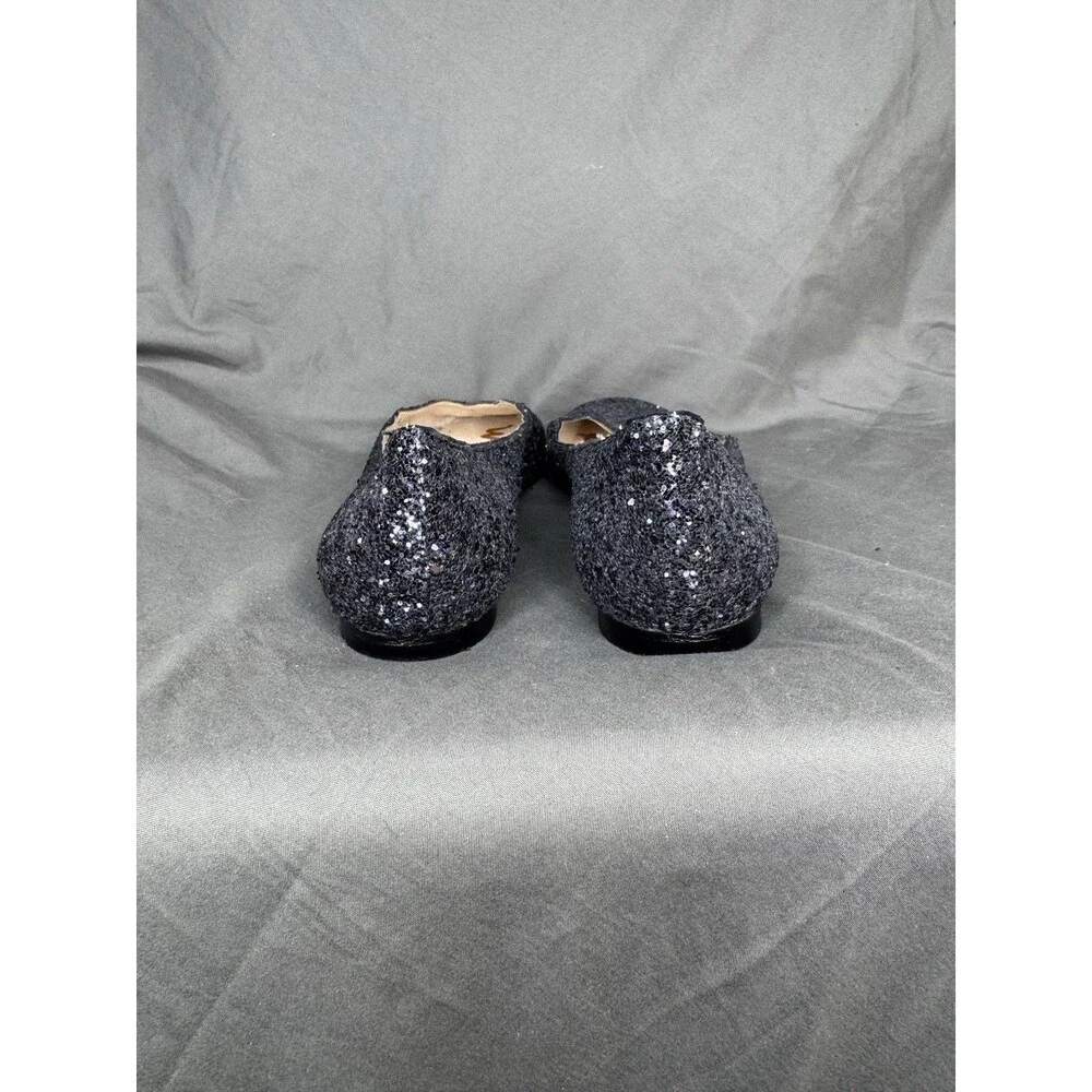 Sam Edelman Alaine Black Glitter Flats Shoe Ballet Sparkle Classy Preppy Size 7 - Picture 4 of 6